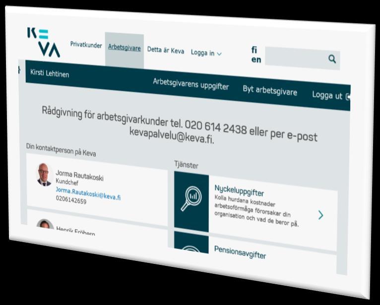 Webbtjänsten för arbetsgivare - förstasidan Logga in i webbtjänsten med en personlig Katso-kod Enligt din användarauktorisering ser du nyckeluppgifter, pensionsavgifter, anställningsregistret och