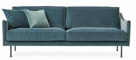 000 3-sits soffa Livorno i tyg Classic emerald, armstöd A, svarta metallben, B 205, D 94, H 88 cm 9.995 (Specialpris 10.