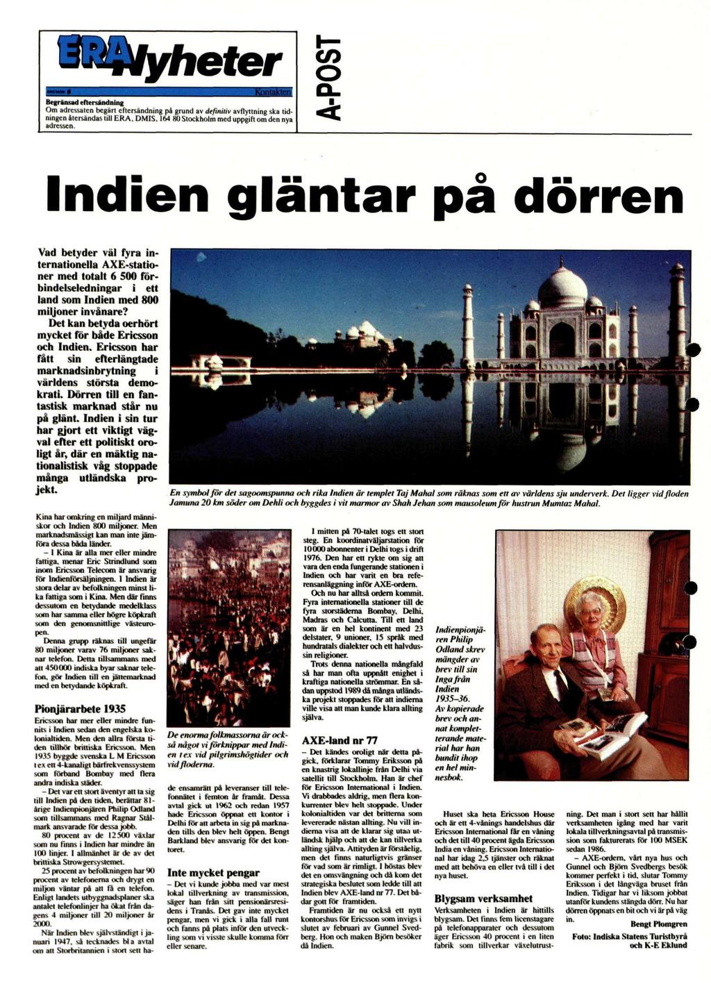 É:u^iyheter. Vinsten fördubblades 1989 Sid Nordafrika i fokus Nordafrika  står just nu i fokus för Ericsson Telecom, som under - PDF Free Download