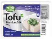 Den är rik på protein och naturligt vegansk. TOFU EXTRA HÅRD NATURELL 400 g Yipin Art. nr.