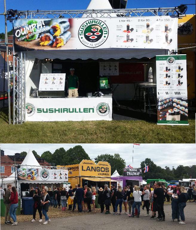 2017 Avtal har knutits med en partner som säljer färdiga rullar från oss på konserter, festivaler och andra events.