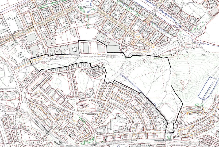 utvecklingsområde där planeringen befinner sig i ett tidigt skede.