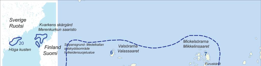 Bild 1. Läge och gränser för världsarvet Kvarkens skärgård. Forststyrelsen 20