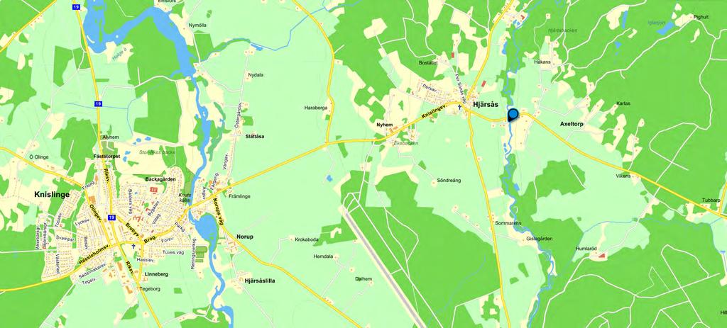 Lokalnamn: 623200 139786 Hjärsås Vidare hittar vi en lokal nord öst om Knislinge precis i närheten av