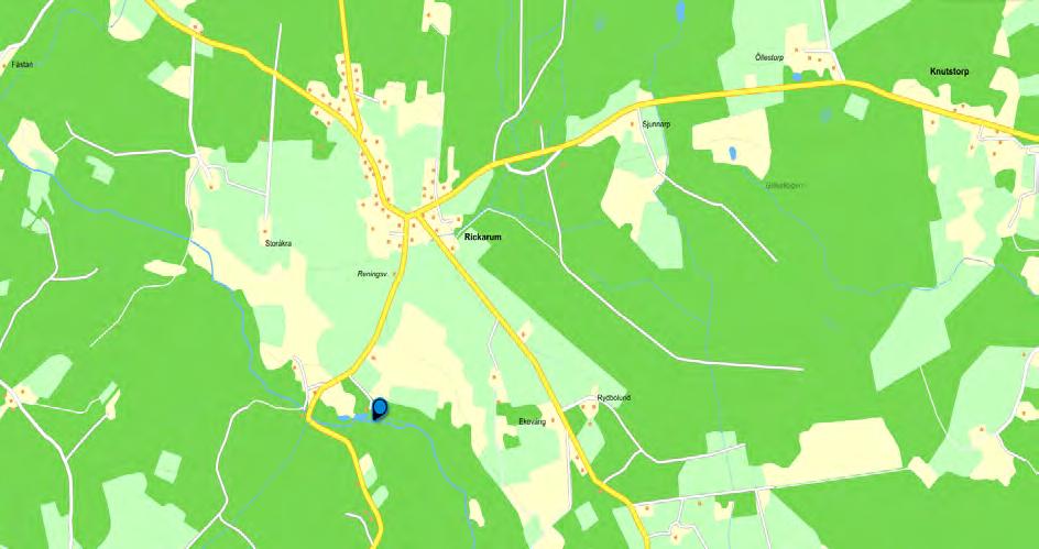 Lokalnamn: 620829 137610 Rickerums kvarn Nu har vi nått Vramsåns näst sista elfiskelokal.