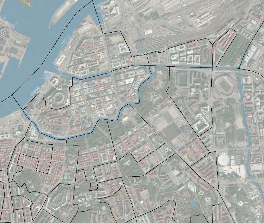 2.1.3 Rumsliga barriärer DeSO tar i större utsträckning än andra indelningar hänsyn till de geografiska förutsättningarna så att gränserna i större utsträckning följer gatunät, järnvägar, vattendrag