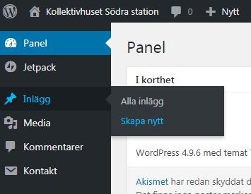 ett inlägg.