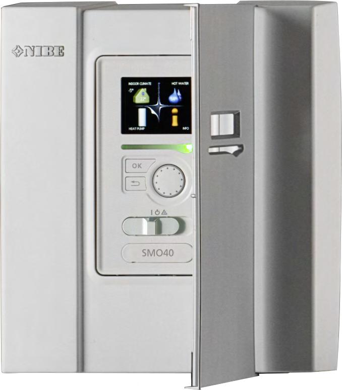 NIBE SMO 40 Styrmodul 5 Avancerad styrmodul för NIBE luft/vatten-värmepumpar och varmvattenberedare SMO 40 är en intelligent styrmodul som tillsammans med en eller flera NIBE luft/vatten-värmepumpar,