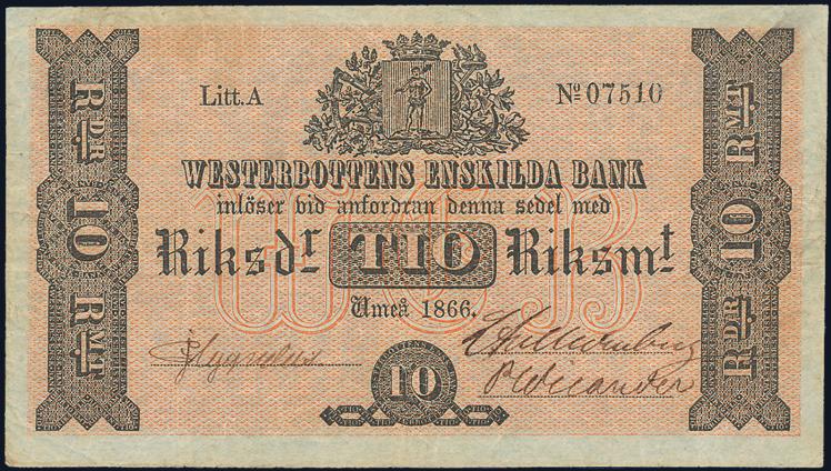 100 kronor Linköping 1894, A001479, makulerad med 4 hål. R. PL 27. 1/1+. 1. 1602 Östergötlands Enskilda Bank.