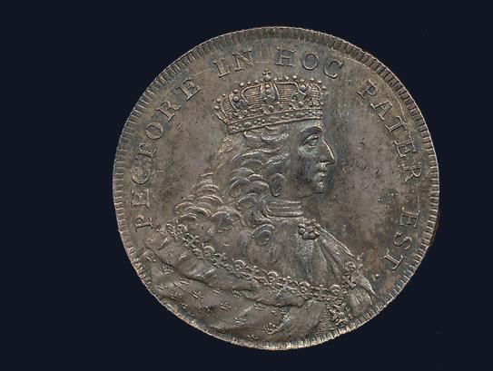 2 daler SM 1715 värdeförhöjd till 3 daler SM 1718.