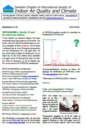 intresse för hälsosam innemiljö