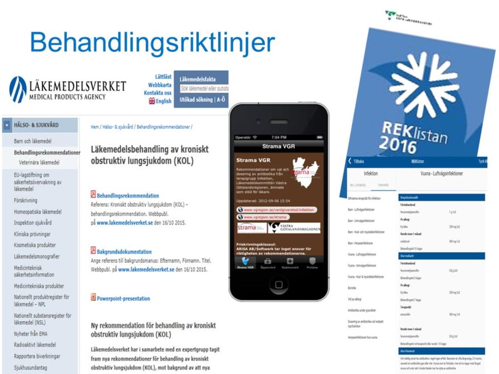 Lästips: Läkemedelsverket: Läkemedelsbehandling av KOL 16/10 2015 https://lakemedelsverket.