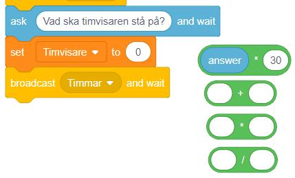 Minutvisaren ska nu ha liknande kod som sekundvisaren fick Timvisaren