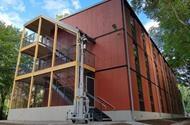 Södermalm 1:1 Nybyggnad av modulhus i Stockholm. FB Takfotsventiler och FB Luftspaltsventiler under 2018.
