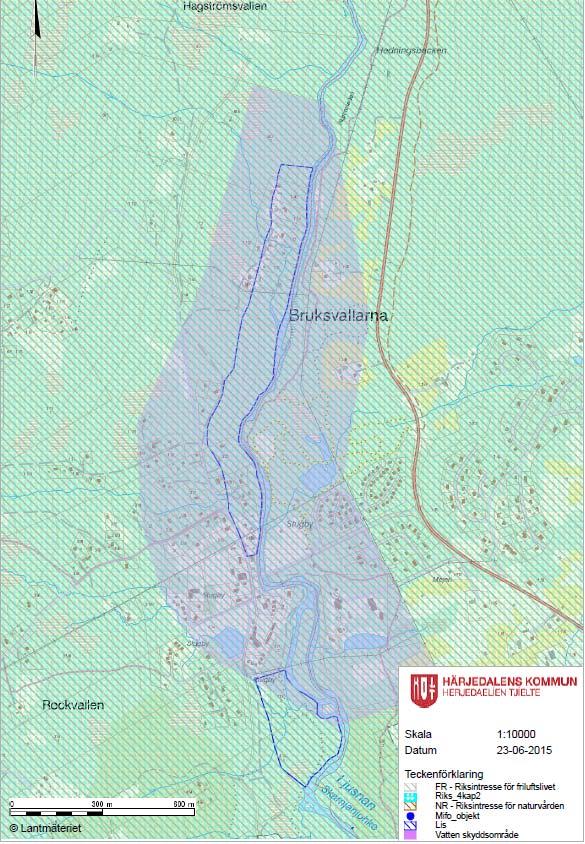 utpekade områdena kan ses som en möjlighet till förtätning och förlängning av den fritidshusbebyggelse som finns i dessa områden i dag. Områdena berör båda ett vattenskyddsområde.