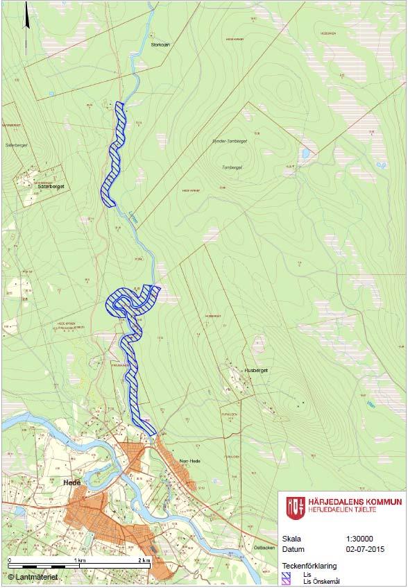 myrrik skogsbygd med fäbodar samt flera lågfjäll där Sonfjället i sydost når 1 278 m.ö.h. Här bor ca 1 100 invånare (2015).
