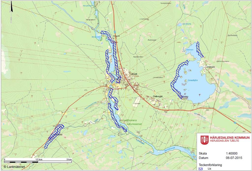Lis-områden kring Linsell LIS-områdena vid Linsellsjön, ligger avskilt en bit öster om Linsell, norr om landsvägen omgivna av skogsmark.