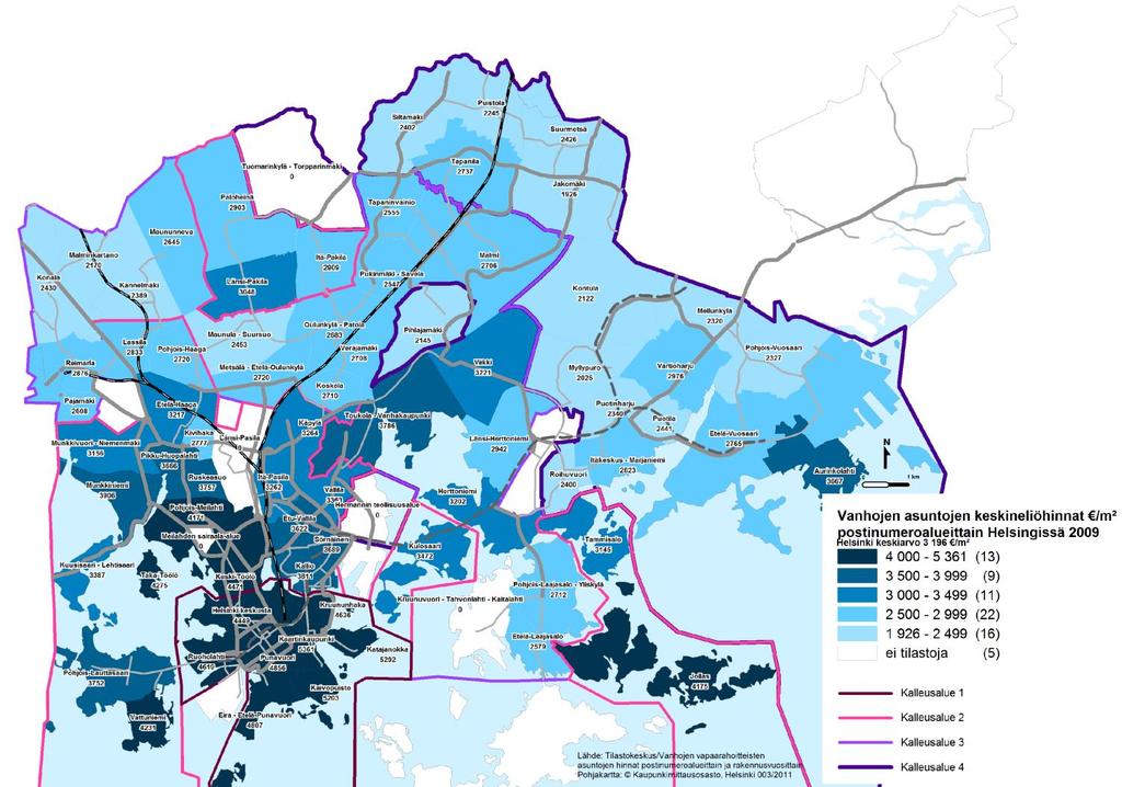 Bostadspriserna har stigit avsevärt i Helsingfors under 2000-talet I Helsingfors är inkomstnivån 1,2 gånger högre i jämförelse med övriga Finland, men bostadspriserna är dubbelt högre.