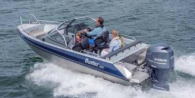 Buster XXL Längd: 6,29 m. Bredd: 2,17 m. Vikt utan motor: ca 710 kg. Rek. motorstyrka: 80-150 hk.
