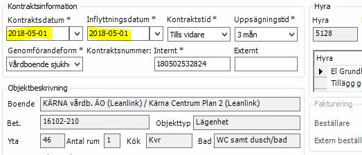 Sida 13 av 40 Regler hyreskontrakt vårdboende i Treserva Inflyttning till vårdbostad: Följande regler gäller kontrakt i vårdbostad: Vid inflyttning mellan 1-14 i månaden gäller kontraktsdatum 17:e