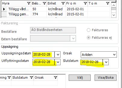 korrigering av hyra görs under Debiteringsunderlag Korrigera avgift. Om korrigering av hyra görs med anledning av Hyresfri månad se också avsnittet Regler för hyresfri månad.