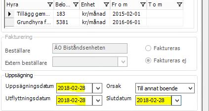 korrigering av hyra görs under Debiteringsunderlag Korrigera avgift. Om korrigering av hyra görs med anledning av Hyresfri månad se också avsnittet Regler för hyresfri månad.