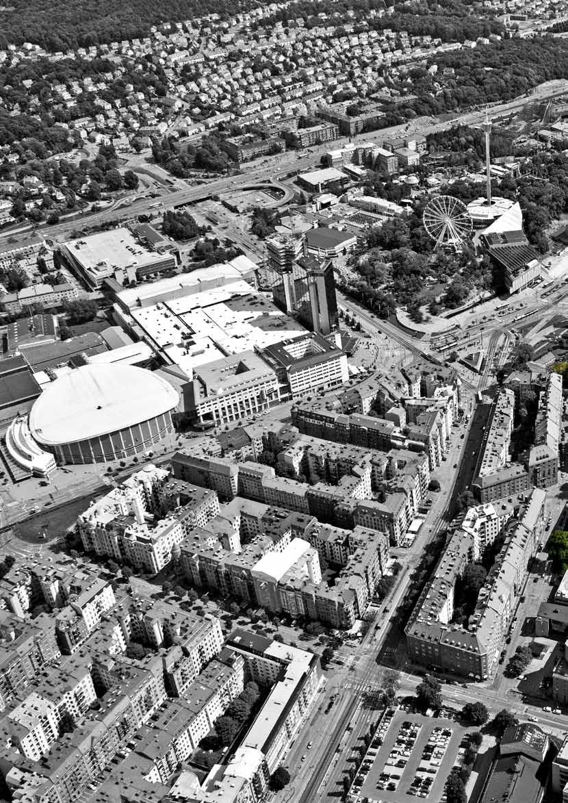 Universitetsområdet idag E6 Focushuset Huvudentré Liseberg Gothia Towers Universeum Örgrytevägen Svenska Mässan Korsvägen Johannebergs Landeri Scandinavium SKÅNEGATAN SÖDRA VÄGEN OLOF WIJKSGATAN