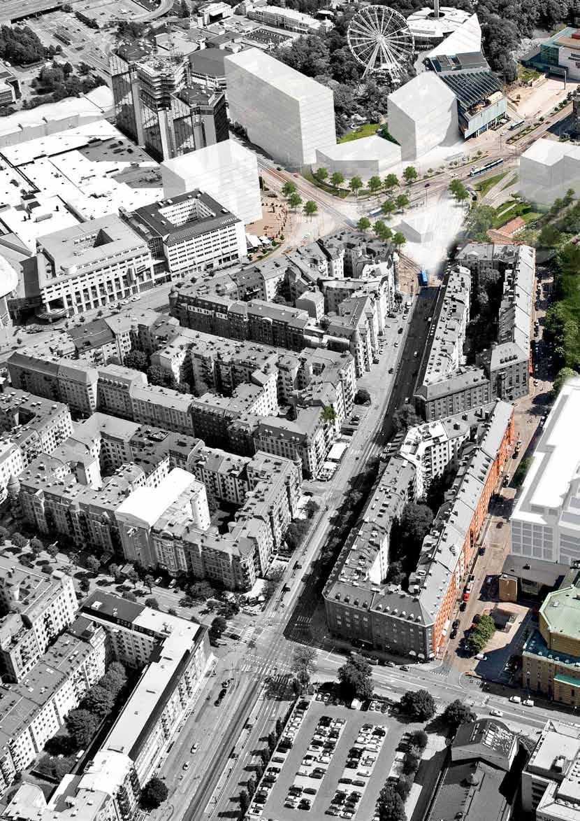 Universitetsområdet 2040 Utbyggnad Universeum Förtätning längs Örgrytevägen Uppgång Västlänken Uppgång Västlänken Trädgårdar Uppgång västlänken PARK FÖR HUMANIORA, KONST OCH KULTUR I framtiden ingår