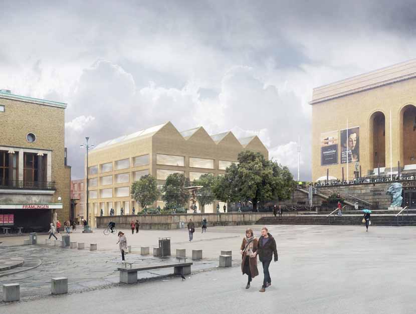framtidsbilder och scenarier En ny byggnad för Konstnärliga fakulteteten etablerar verksamheten vid sidan om kulturinstitutionerna vid Götaplatsen.