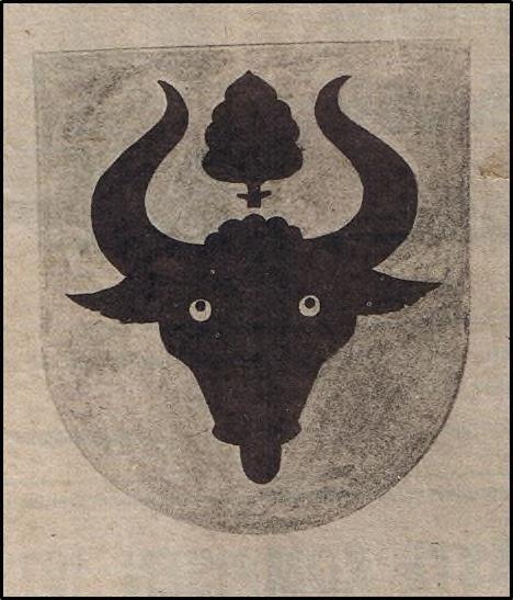 Figur 10. Det första oxhuvudförslaget enligt en tidningsartikel 1971. Den 25 oktober 2007 antog kommunfullmäktige en ny logotyp och slogan för Lerum.
