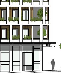 Planbeskrivning Nya Gatan, stadshusområdet 14 (47) Utskjutande byggnadsdelar Utskjutande byggnadsdelar så som balkonger, burspråk och fasadpartier medges över allmän plats, de får dock inte hänga ut