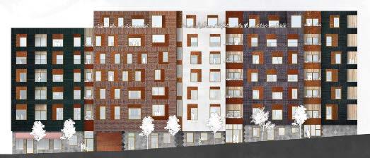 (lokalgata) Bild: Scheiwiller Svensson Arkitektkontor Fasad mot söder, Värmdövägen