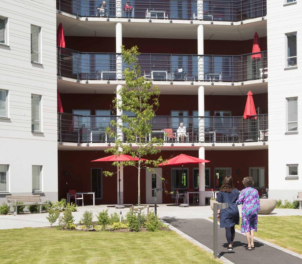 Arkitekturen Ett vårdboende utvecklat av Besqab är en arkitektritad byggnad som smälter in i det närliggande området.
