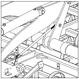 3.3. Justering av hydraulslangar Efter att harven är kopplad till traktorn skall slanglängderna mellan traktor och slanghållare justeras.