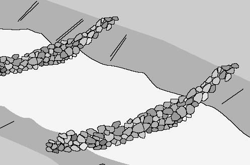 9.2.5 Sedimenttröskel I ett vattendrag eller kanal som för sedimenten framåt kan en tröskel byggas (CSQA, 2003).