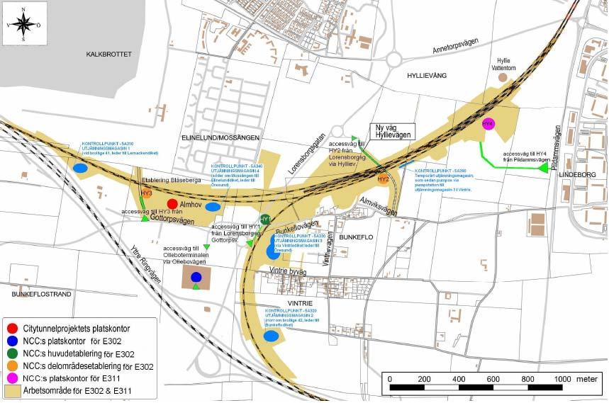 11.5 Hyllie Vintrie och Hyllie Station E311 I Hyllie ska förbindelsespår byggas samt en station.