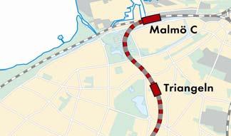 Här ska det vara enkelt att parkera bilen för att sedan kunna åka vidare med tåg. 1 4 3 2 Figur 11.15. Karta över arbetsområde Hyllie-Vinitre.