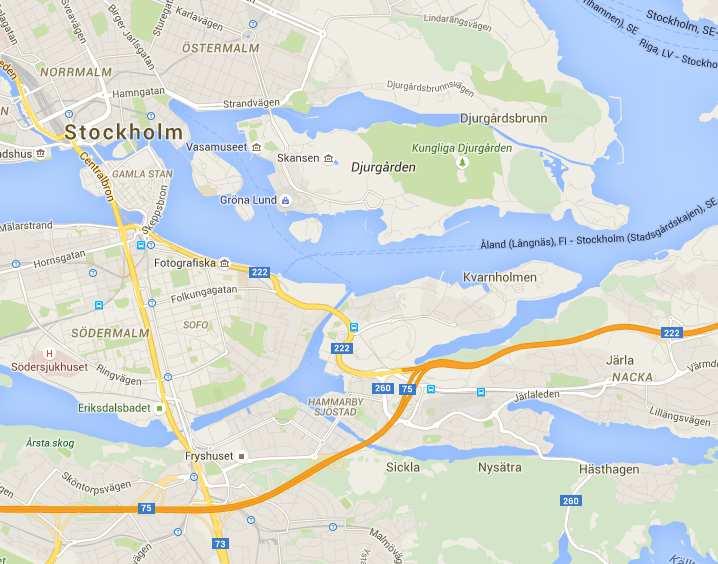 11(34) Stadsgårdsleden, väg 222 Danviksbron Väg 75, Södra Länken Hammarby Sjöstad Väg 73 Saltsjöbanan Ältavägen Bild 1 Dagens väg- och spårförbindelser från ostsektorn Redan idag är