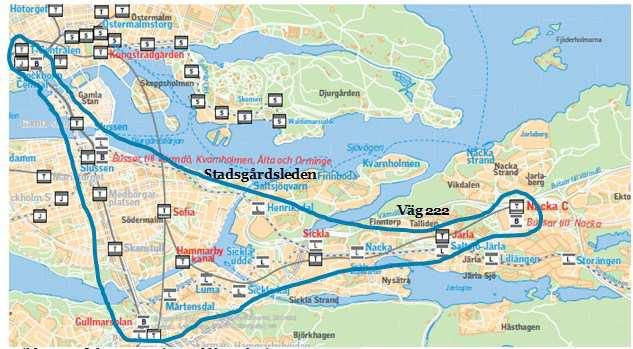 15(34) 4 Regionala lokaliseringsalternativ för en bussterminal till och från ostsektorn Med ovan redovisad bakgrund, systembeskrivning för kollektivtrafiken och funktionsbeskrivning för en ny