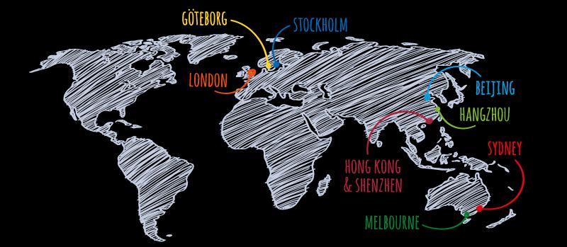MTR i världen - har ansvar för 10 system på 3 kontinenter Stockholms t-bana 1,2 m resenärer/dag 108 km spår, 100 stationer Stockholms pendeltåg 87 m resenärer/år 241 km spår, 53 stationer Snabbtåg