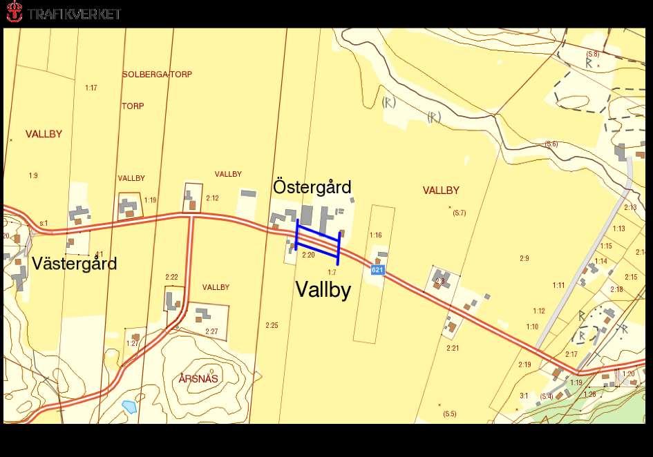 Annan huvudman Objektsförteckning kategori 3 Alléer och vägträd med annan huvudman 621, Vallby Östergård, VALLBY Allé ID på karta 16 Vägnummer O 621 Namn Vallby Östergård, VALLBY Gammalt namn och ID