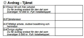 kostnader för arbetsresor, används främst i storstadsregioner.
