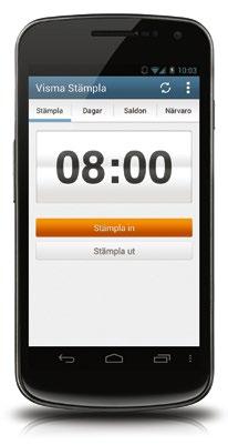 Visma Stämpla Din mobila stämpelklocka Registrera och följ upp arbetstider direkt i mobilen eller via internet med Visma Stämpla.