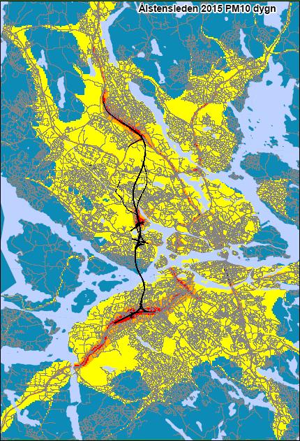 2010 års EG norm* Över Miljökvalitetsnormen < 27 µg/m³ 27-39