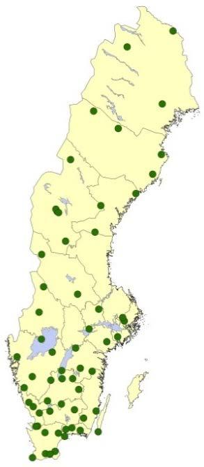 Då övervakningen sker i brukad skog har ytor flyttats vid avverkning eller andra händelser.