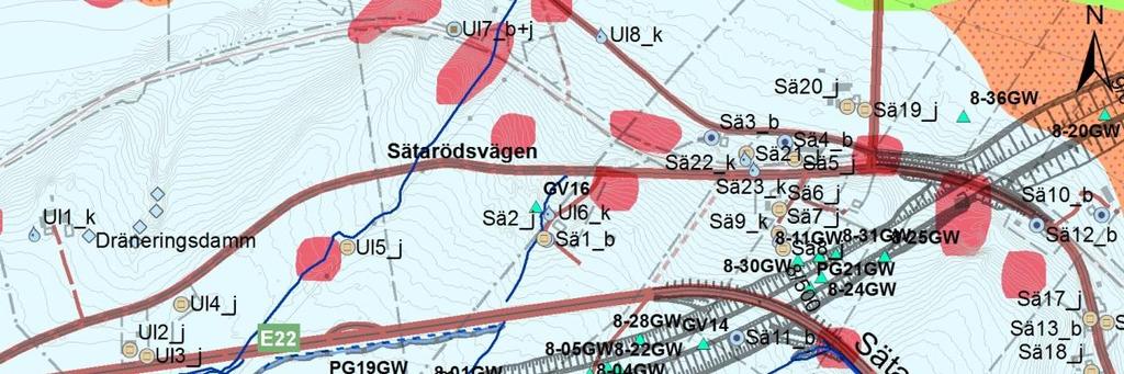 Vid ca km 7/100 finns en enskild grävd brunn (Tå2_j) som ligger inom vägområdet vilket medför att den löses in. 6.