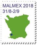 MALMEX 2018 FAKTA MALMEX 2018 är en Bilateral Frimärks- och Vykortsutställning som arrangeras i samverkan mellan flera skånska föreningar inom Sveriges Filatelist- Förbund SFF i samverkan med