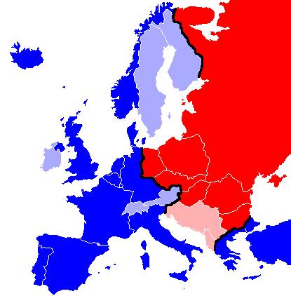 Nato och Warszawapakten 1951 bildade USA, Kanada och flera västeuropeiska länder försvarsorganisationen Nato. Syftet var att förhindra en sovjetisk expansion i Västeuropa.