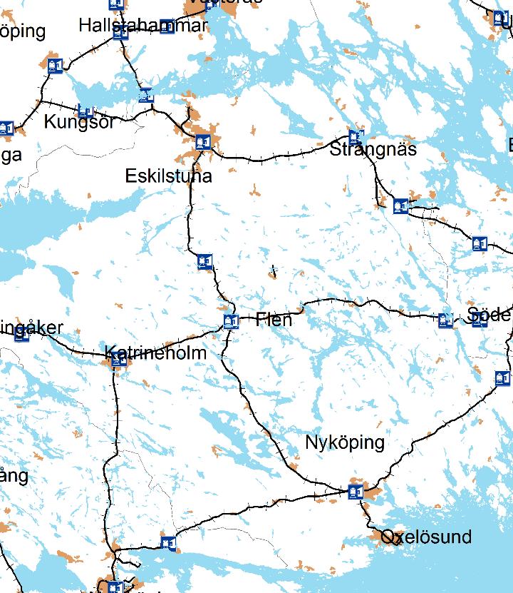 Järnvägssystemet utifrån ett Sörmländskt perspektiv med koppling till LTP Prioriterade behov och brister Kapacitet Svealandsbanan Trimning