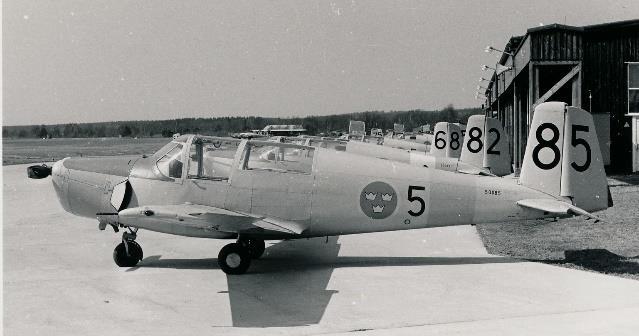 stycken 3-sitsiga Saab 91B med 6-cylindrig 190 hk Lycoming boxermotor som i flygvapnet fick militär beteckning Sk 50B.